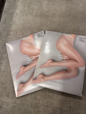 Nordstrom Gloss Sheer Control Top Tights - Light Nude